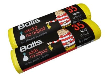 Balis Sáčky na odpadky HD 35l zatahovací žluté