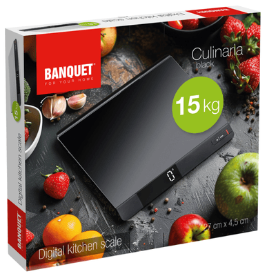 Banquet Váha kuchyňská digitální, Culinaria, černá, 15 kg