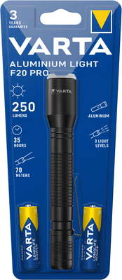 Varta Svítilna Aluminium Light F20 Pro + 2 AA baterie