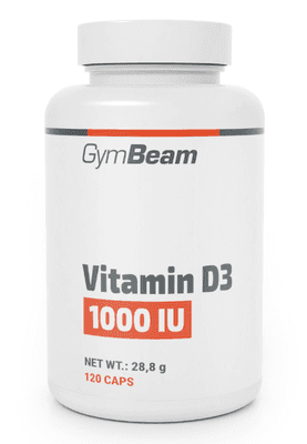 GymBeam Vitamín D3 1000 IU, 60 kapslí