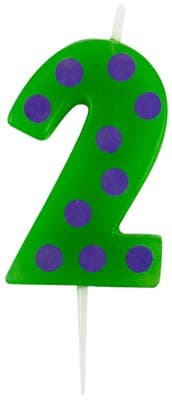 Toro Svíčka číslice 2, zapichovací, 3x4,5x0,9cm