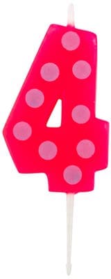 Toro Svíčka číslice 4, zapichovací, 3x4,5x0,9cm