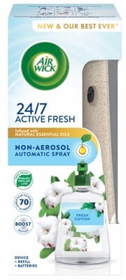Air Wick Active Fresh Automatický difuzér + náplň na vodní bázi Vůně svěží bavlny