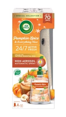Air Wick Active Fresh automatický difuzér a náplň na vodní bázi - Dýně a podzimní koření