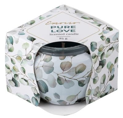 Emocio Pure Love, vonná svíčka, sklo dekor (70 x 62 mm)