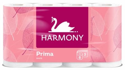 Harmony Toaletní papír Prima 3vrstvý, 8 rolí