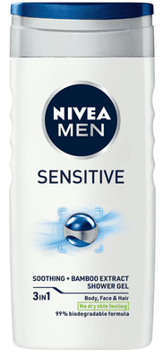 Nivea Men Sensitive sprchový gel na tělo, tvář a vlasy