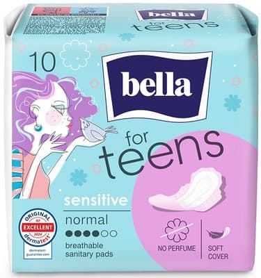 Bella for Teens Sensitive ultratenké menstruační vložky, 10 ks