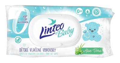 Linteo Baby dětské vlhčené ubrousky Aloe Vera