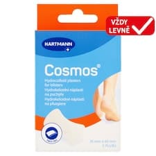 Hartmann Cosmos Hydrokoloidní náplasti na puchýře 76 mm  x 45 mm 5 ks