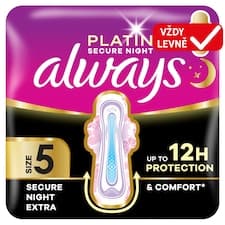 Always Platinum Hygienické Vložky Secure Night Extra (Velikost 5) 16 Ks