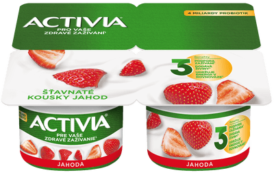 Activia Probiotický jogurt jahoda 4x120g