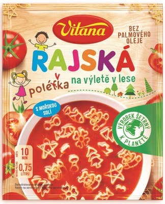 Vitana Rajská polévka na výletě v lese
