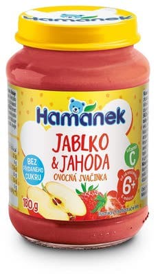 Hamánek Dětská výživa s jahodami neslazená