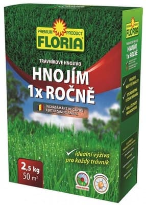 Agro FLORIA Trávníkové hnojivo Hnojím 1x ročně