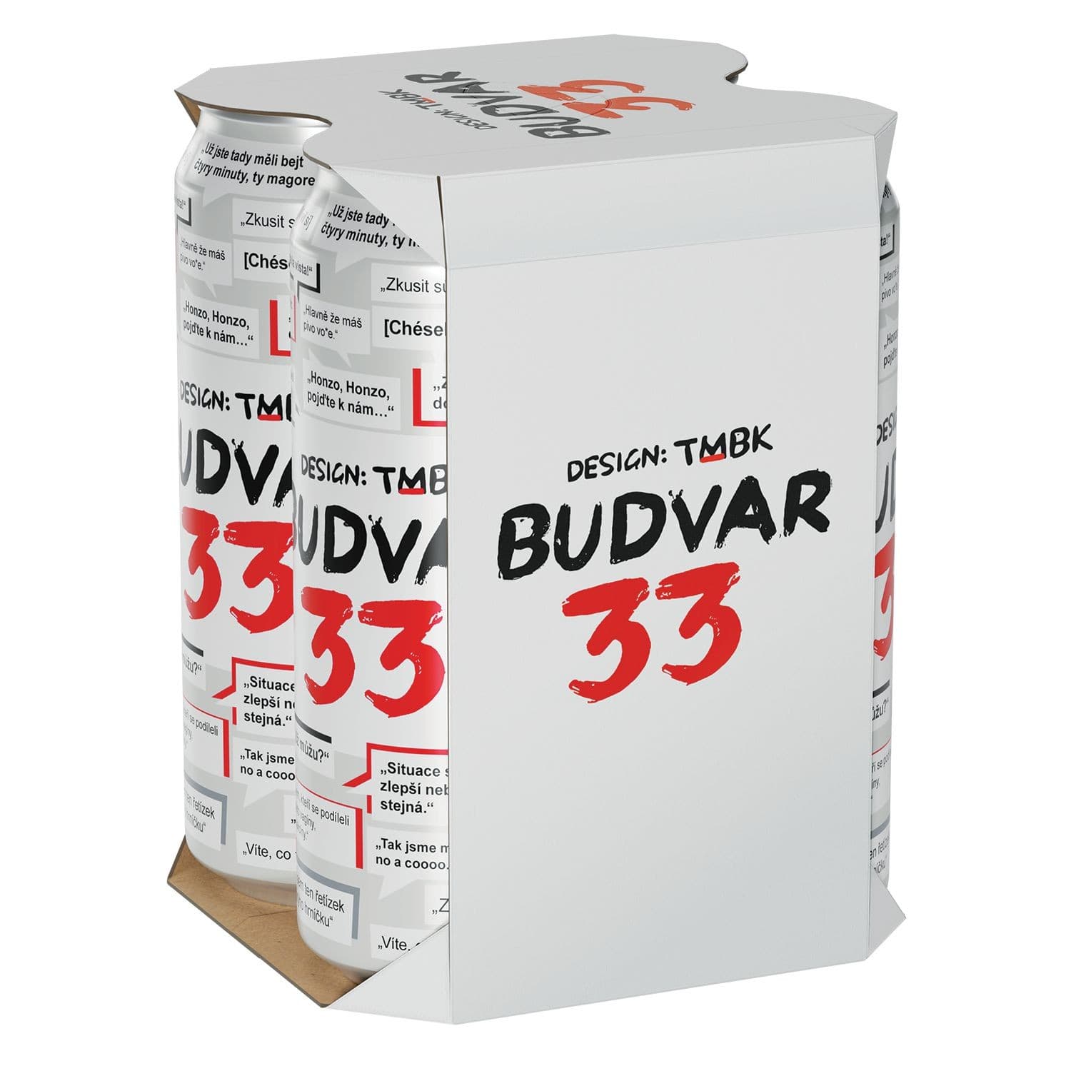 Budvar 33 světlý ležák 4 x 0,5 l