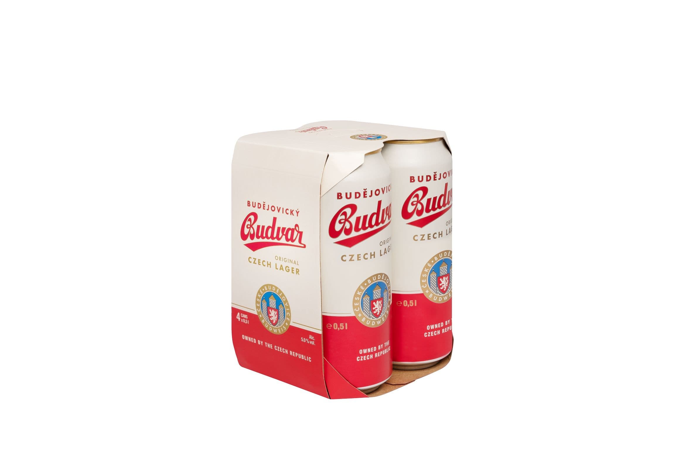 Budweiser Budvar Original světlý ležák 4 x 0,5 l