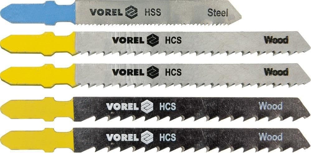 Vorel List do přímočaré pily 100/75 mm, 76/50 mm,dřevo,plast,železo 5ks
