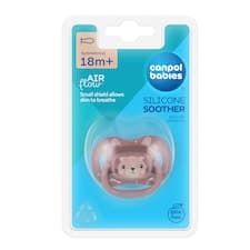 Canpol babies Dudlík silikonový symetrický CUTE ANIMALS 18m+ 1ks růžový
