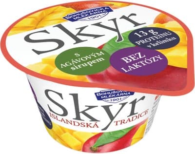 Bohušovická mlékárna Skyr 0,1% tradiční islandský výrobek mango, bez laktózy