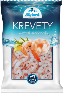 Mylord Premium Krevety loupané, glazované s ocáskem, vel. 31/40 ks/lb