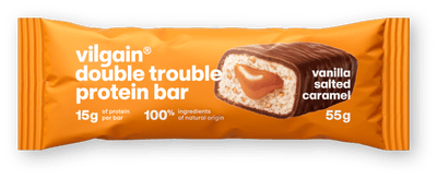Vilgain Double Trouble Protein Bar vanilka se slaným karamelem