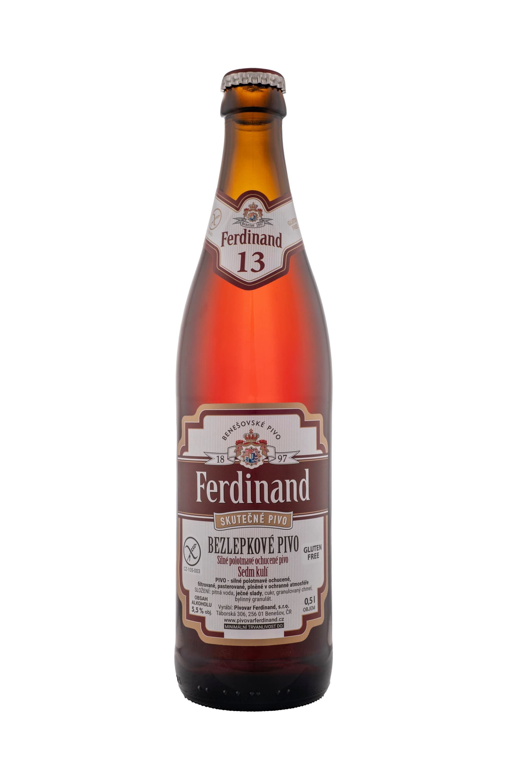 Ferdinad Sedm Kulí bezlepkové pivo 0,5l