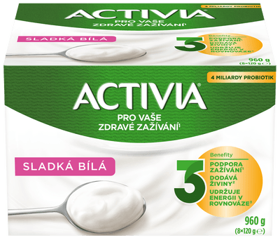 Activia Probiotický jogurt bílý slazený 8x120g