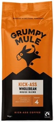 Grumpy Mule Kick Ass House Blend SCA 82+ zrnková káva Arabica