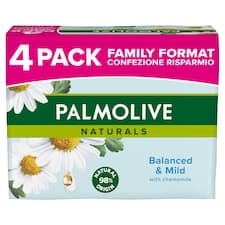 Palmolive Naturals tuhé mýdlo s výtažky heřmánku 4x90g - family pack