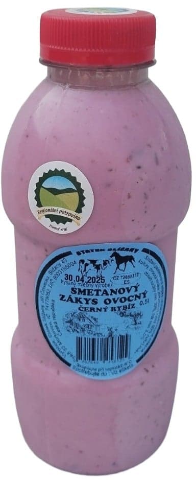 Statek Slížany Smetanový zákys ovocný černý rybíz