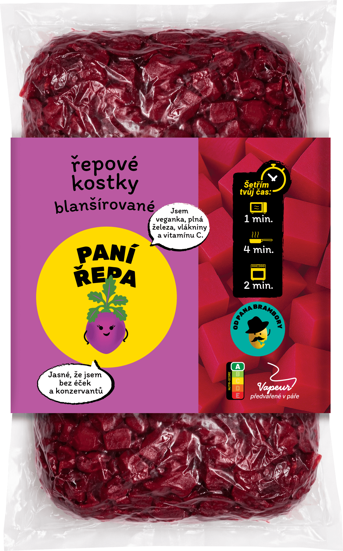 Paní Řepa – Řepové kostky blanšírované, balení
