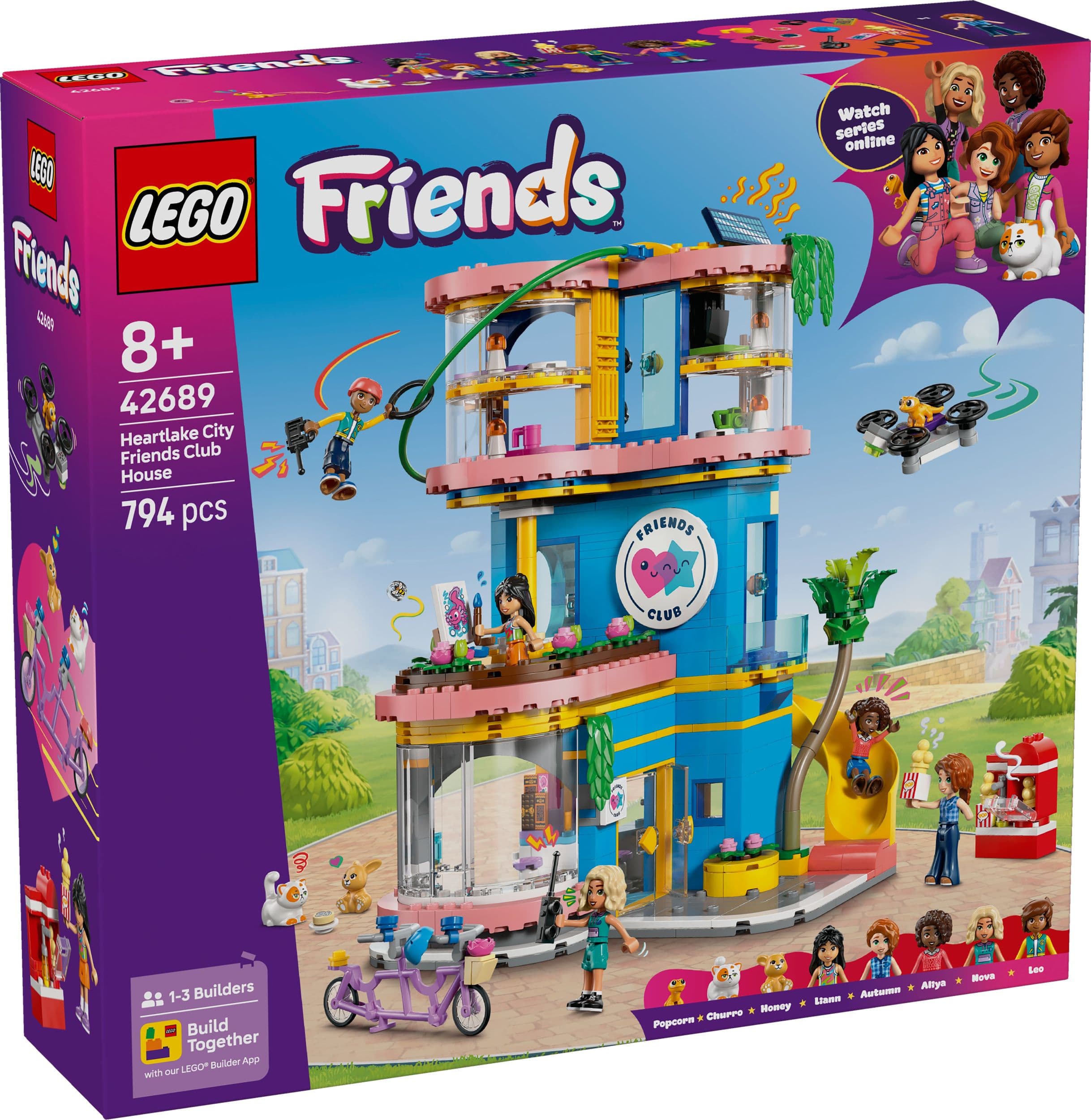 LEGO® Friends 42689 Klubovna pro kamarády v městečku Heartlake