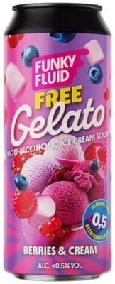 Funky Fluid Free Gelato - Berries & Cream nealko, plech