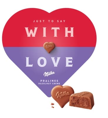 Milka Bonboniéra I Love Milka, lískooříšková náplň