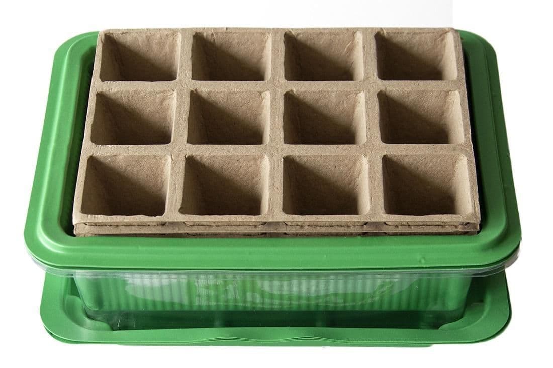Minipařeniště + deska sadbová papír.12 polí (3sady)