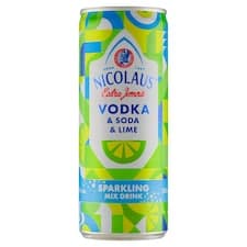 Nicolaus Extra jemná vodka & soda & limeta 250ml