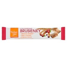 Nature Line Celozrnné sušenky plněné s brusinkovou náplní 65g