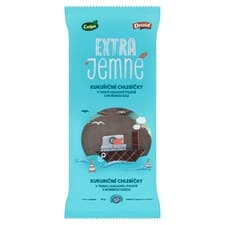 Druid Celpo Extra jemné kukuřičné chlebíčky v tmavé kakaové polevě s mořskou solí 6 ks 70g
