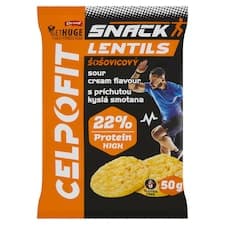 Druid Celpo Fit Čočkový snack s příchutí zakysané smetany a koření 50g