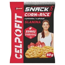 Druid Celpofit celozrnné plátky kukuřično-rýžové s příchutí slaniny 50g
