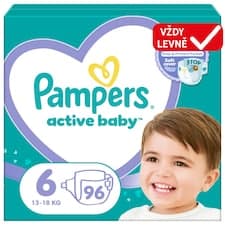 Pampers Active Baby, Velikost 6, 96 Plenky, 13kg-18kg