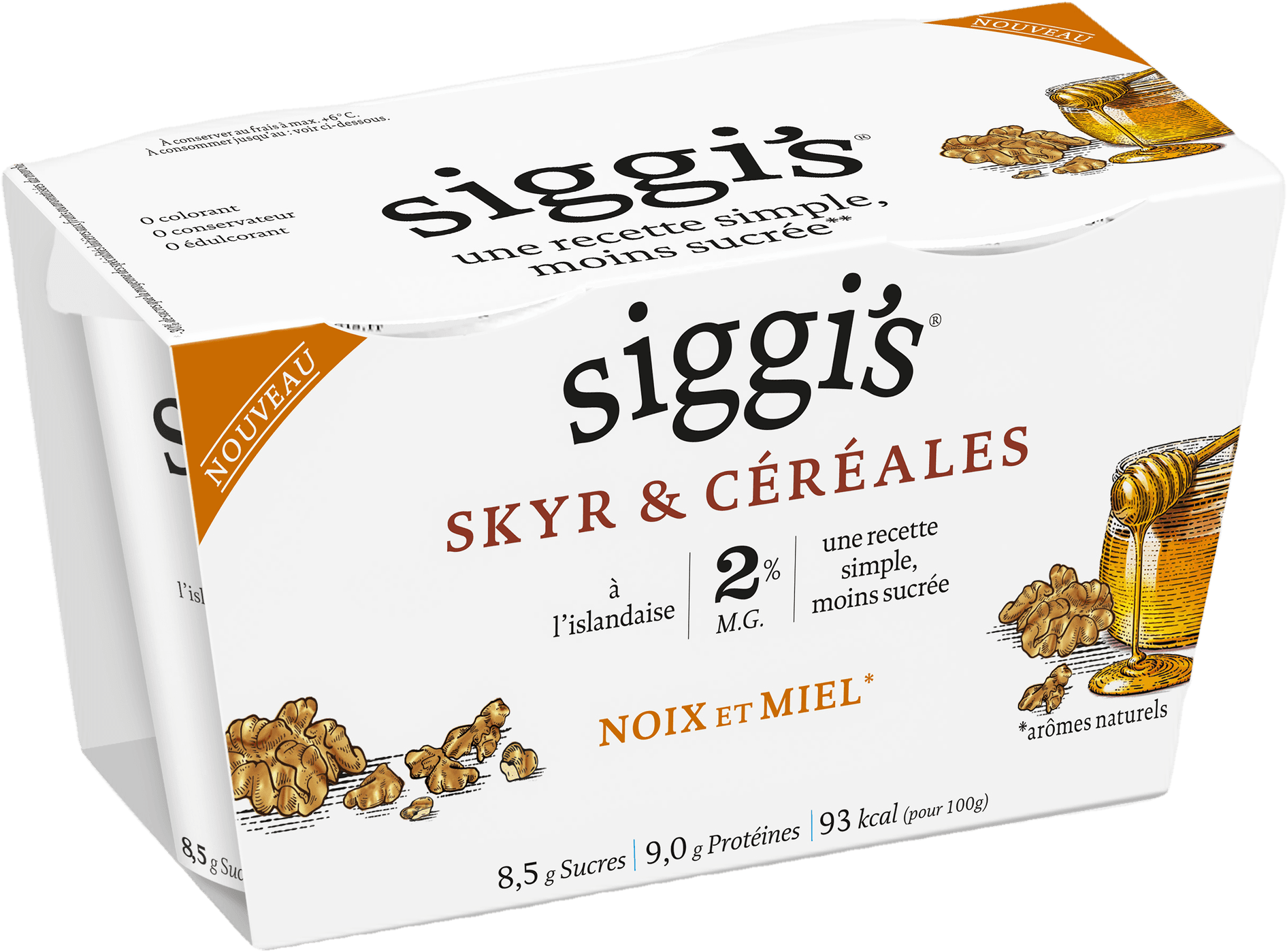 Siggi's Skyr 2% med & ořechy 2×140 g