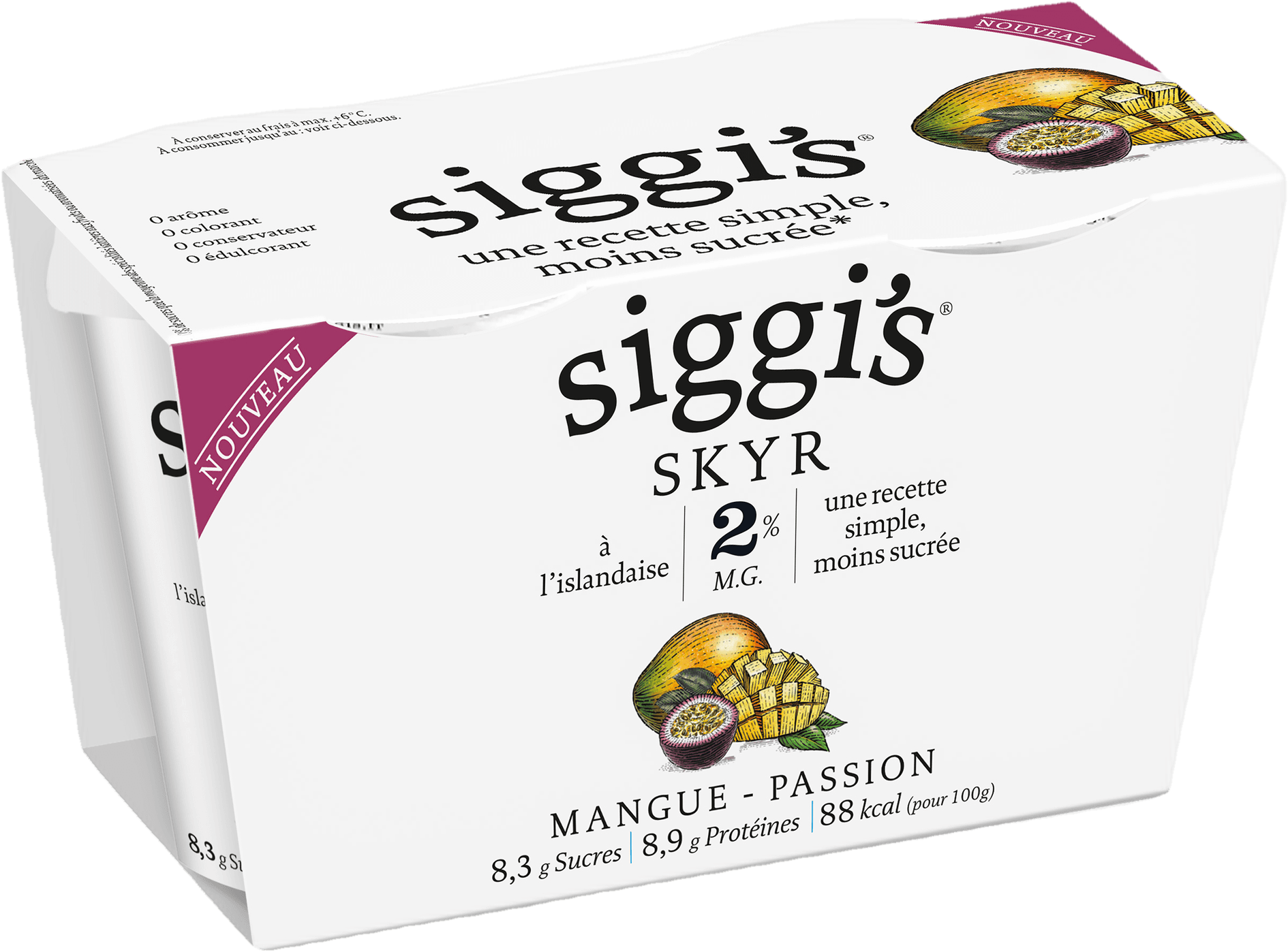 Siggi's Skyr 2% mango & marakuja 2×140 g