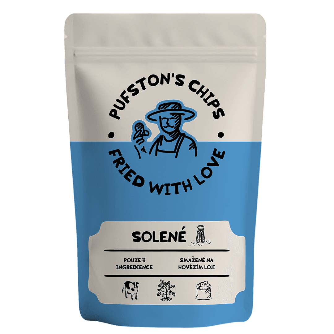 Pufston's Chipsy na hovězím loji solené