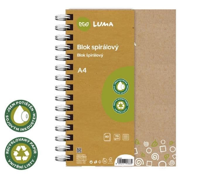 Luma blok spirála A4 80l ECO
