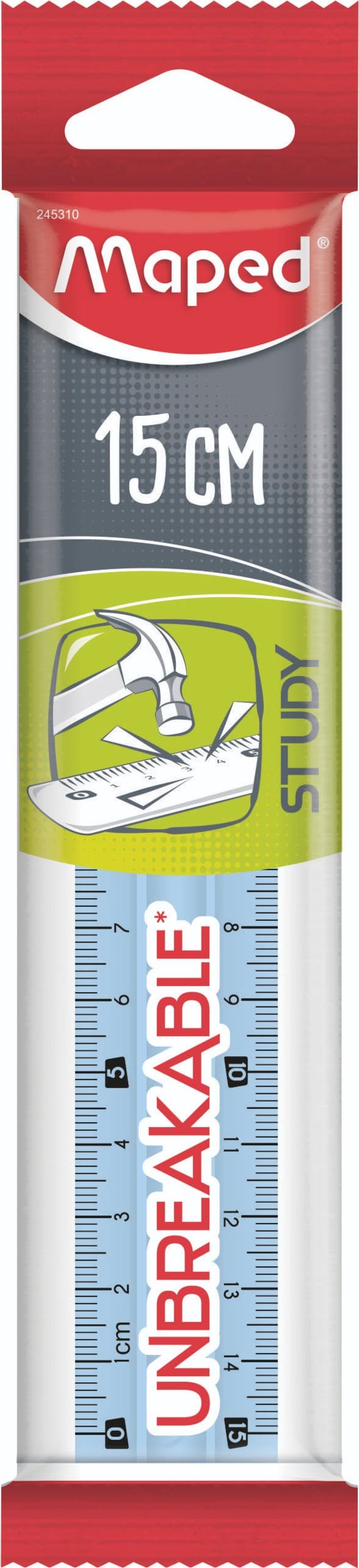 Maped Pravítko Study Unbreakable 15 cm, mix barev