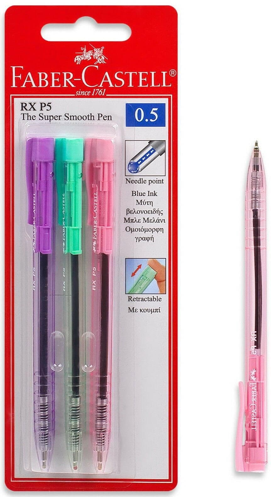 Faber Castell KP RX 0,5mm, assort  3 ks
