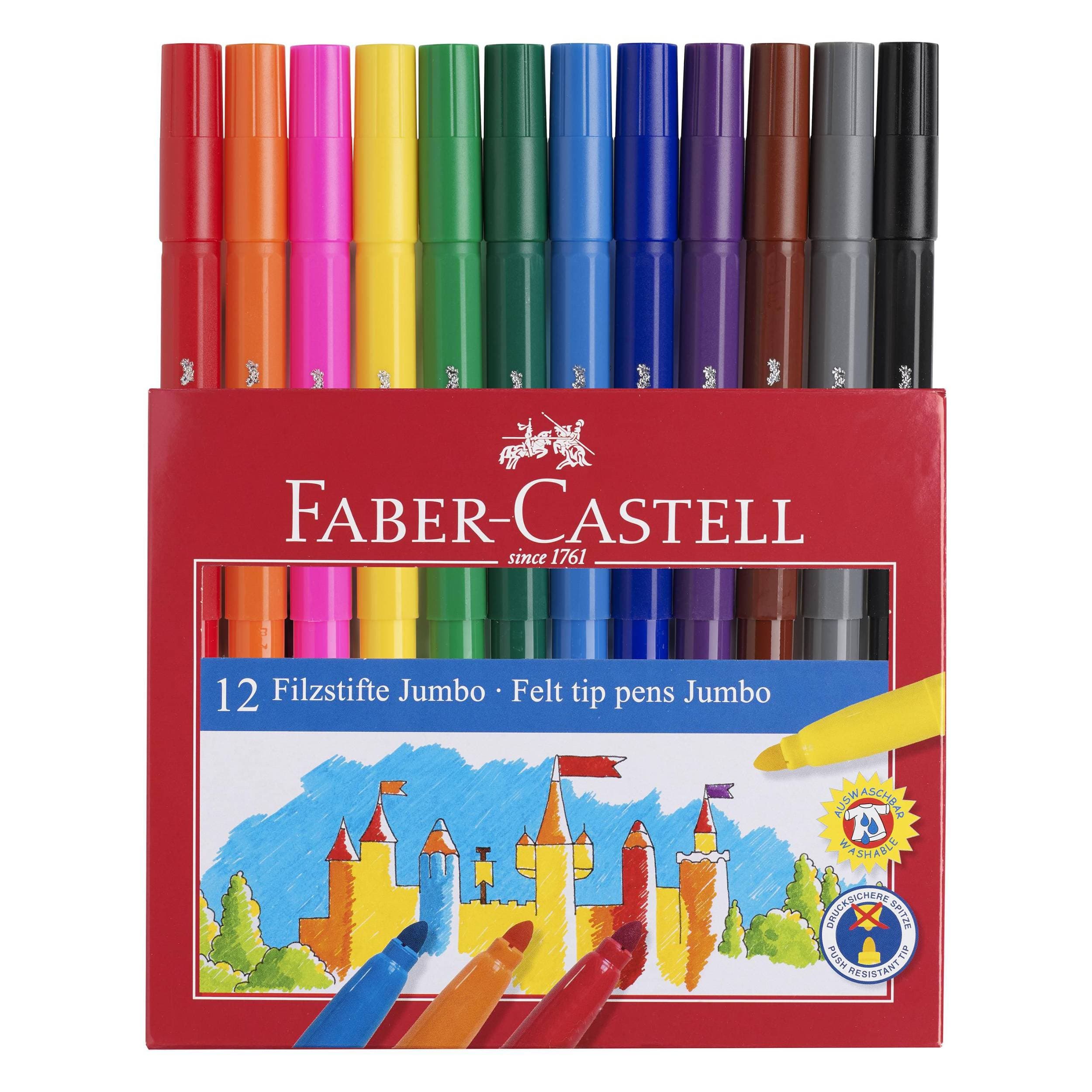 Faber Castell Popisovače Jumbo, 12 barev
