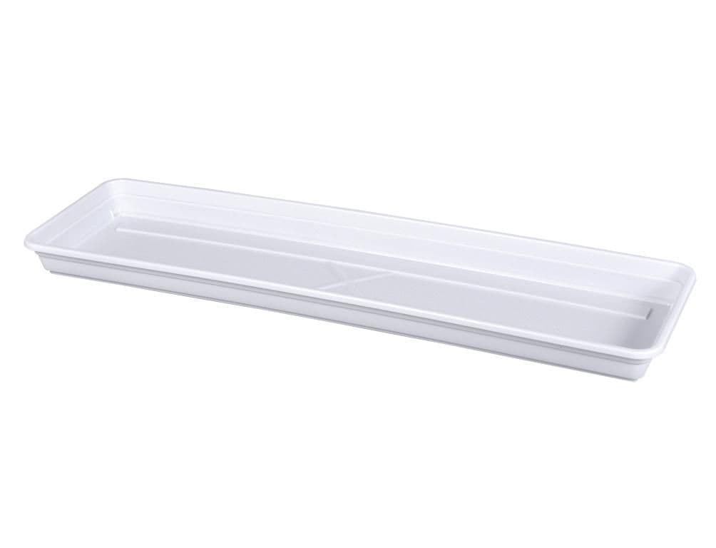 Podmiska pod truhlík LOBELIA MODERN plastová matná, bílá 40cm